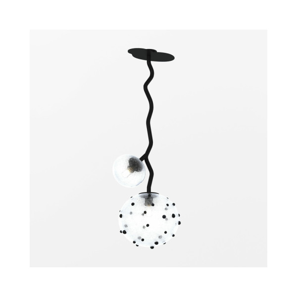 Люстра Pikart 36241-2 DewLight L 2x60W E27 IP20 черная