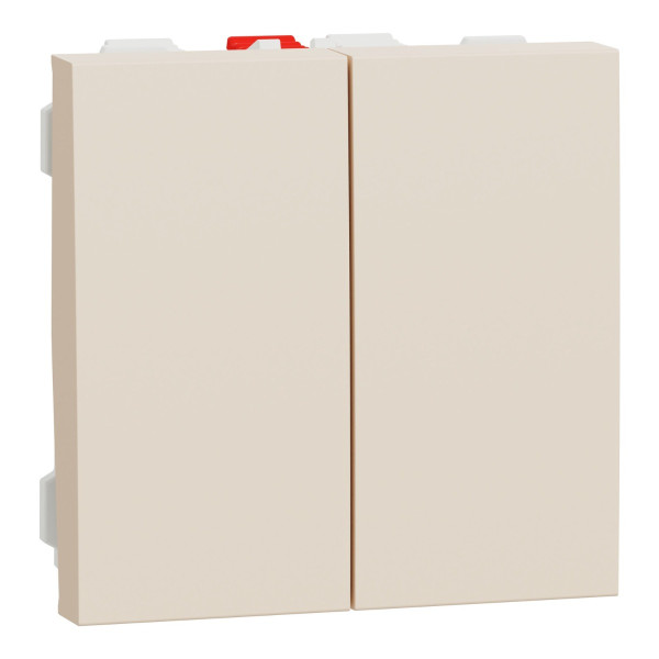 Выключатель Schneider Electric Unica New NU321344 2-клавишный 10А 2м бежевый