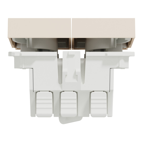 Выключатель Schneider Electric Unica New NU321344 2-клавишный 10А 2м бежевый - фото №3