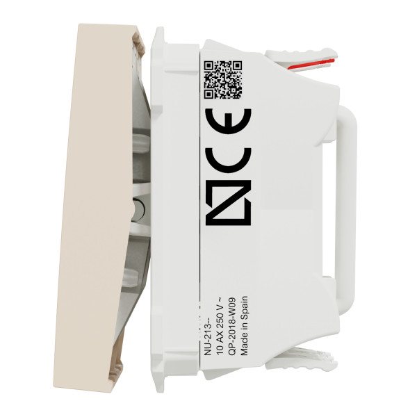 Выключатель Schneider Electric Unica New NU321344 2-клавишный 10А 2м бежевый - фото №4