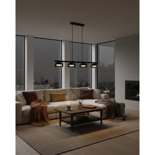 Підвісний світильник, люстра Goldlux 331304 Ofelia GX53 4x10W 4000K 660Lm IP20 чорний - фото №1