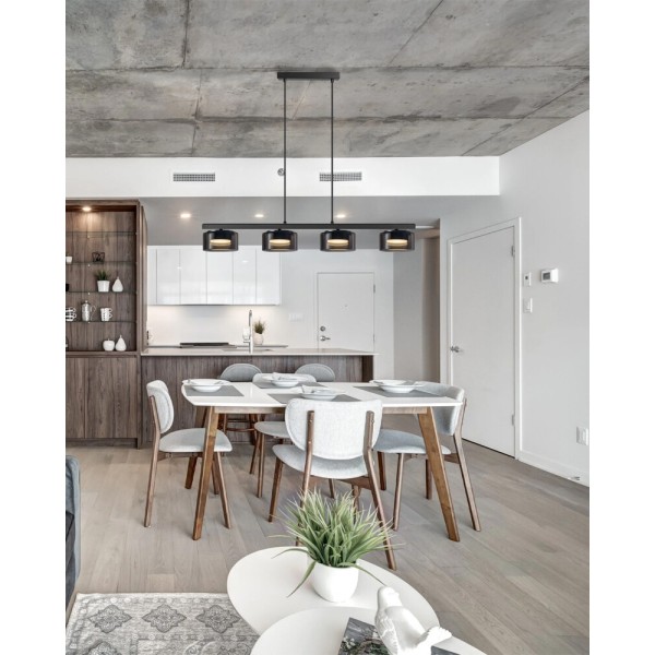 Підвісний світильник, люстра Goldlux 331304 Ofelia GX53 4x10W 4000K 660Lm IP20 чорний - фото №2