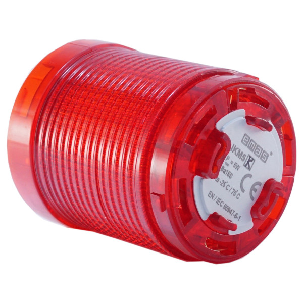 Порожній сигнальний модуль EMAS IKM5K Ø50 червоний - фото №2