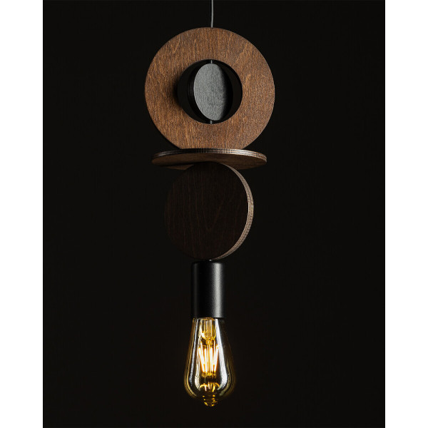 Подвесной светильник, люстра Nowodvorski 11175 Drops Wood C E27 1x25W IP20 коричневый - фото №1