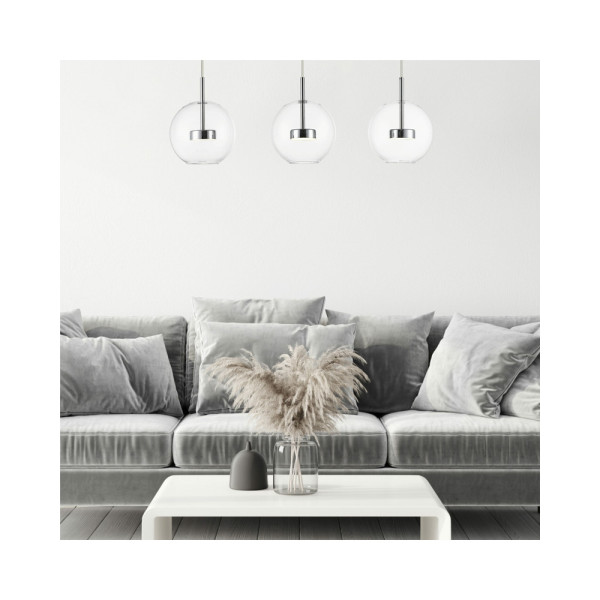 Підвісний світильник, люстра Zuma Line P0428-03J-B5AC Enceladus Led 3x5W 3000K 500Lm IP20 Хром - фото №1