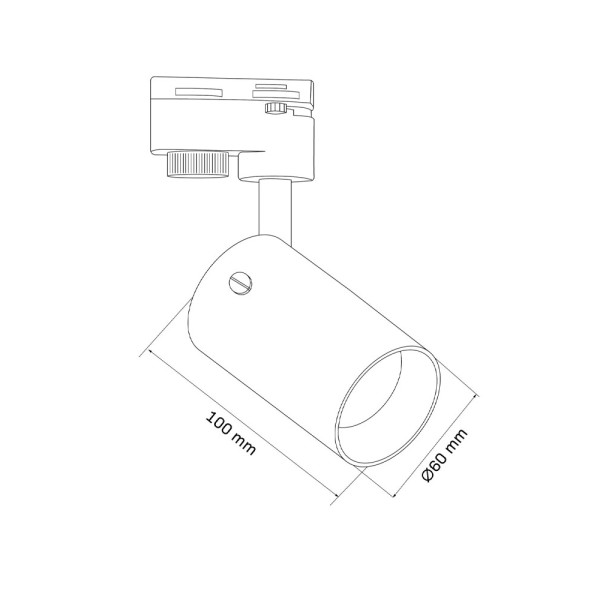 Трековий світильник Goldlux 328205 Smoky GU10 1x10W IP20 Чорний - фото №3