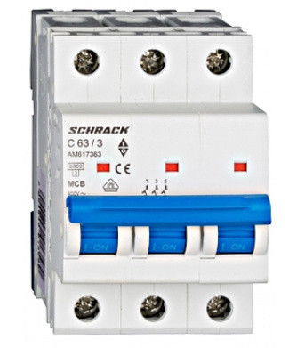 Захисний вимикач 63А 3P 6кА, Schrack Technik