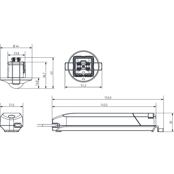 Датчик руху Theben the Piccola S360-100 DE WH - фото №4