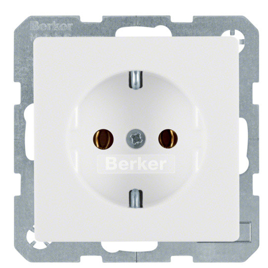 Розетка с з/к полярная белизна Berker Q.х
