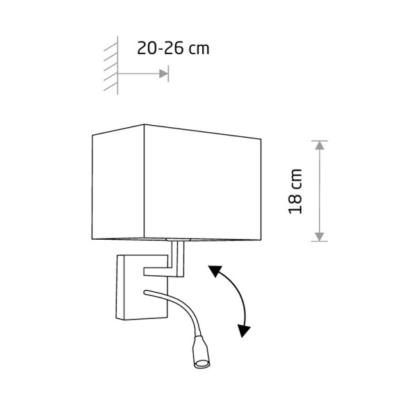Бра, настенный светильник Nowodvorski 6800 Hotel E27+LED 2x10W+2.2W IP20 бежевый - фото №1