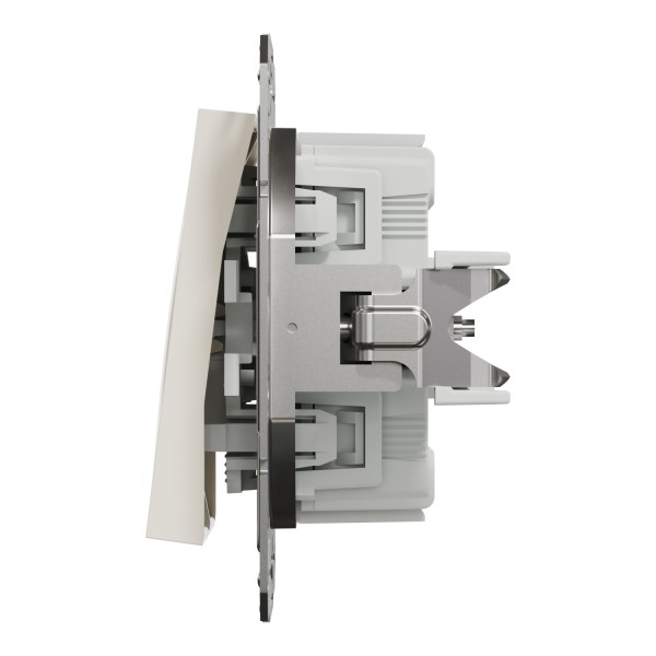 Вимикач двоклавішний Schneider Electric Asfora без рамки кремовий (EPH0370123) - фото №1