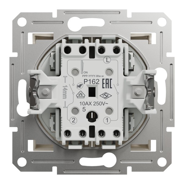 Вимикач двоклавішний Schneider Electric Asfora без рамки кремовий (EPH0370123) - фото №2