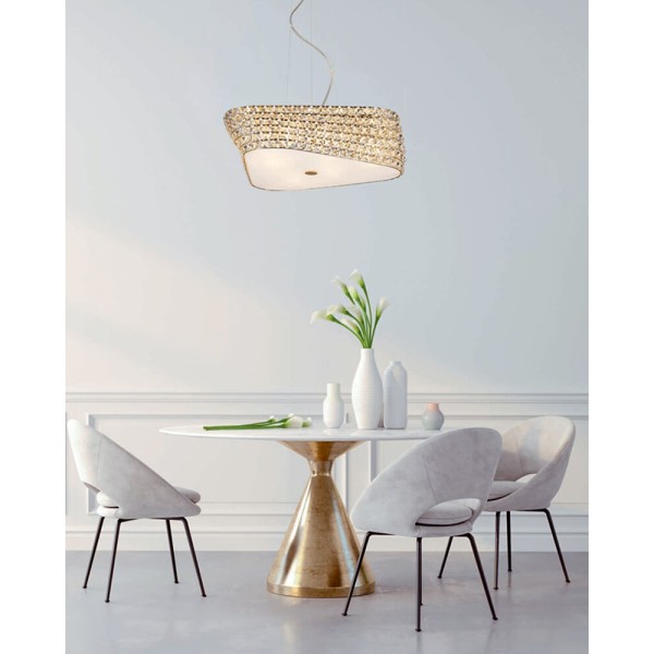 Підвісний світильник, люстра Zuma Line 5905316690356 Babylon G9 6x42W IP20 золотий - фото №1