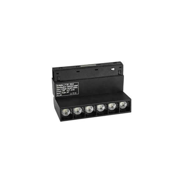 Магнітний трековий світильник Oledim 7771032 OL110 6W 4000k Чорний