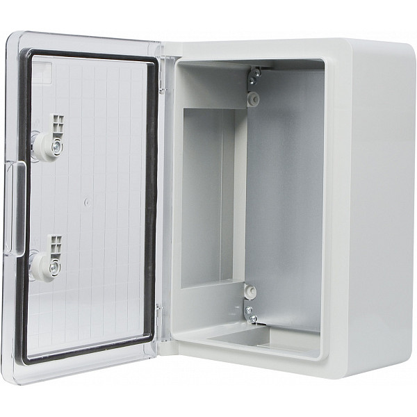 Ударостійкий корпус з АБС-пластику Аско-Укрем UBox 250x350x150мм (прозорі дверцята)