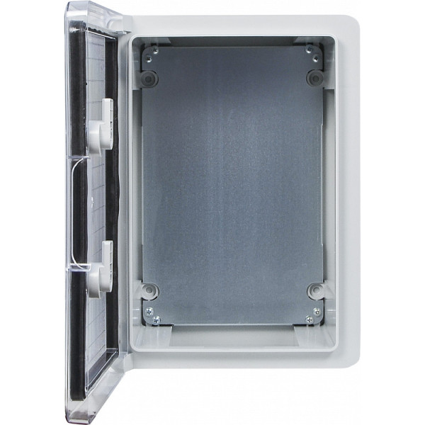 Ударостійкий корпус з АБС-пластику Аско-Укрем UBox 250x350x150мм (прозорі дверцята) - фото №3