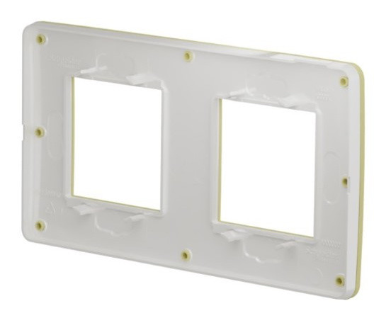 Двопостова рамка Schneider Electric NU280411 (зелене яблуко/білий) - фото №2