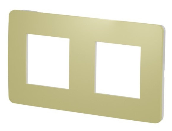 Двопостова рамка Schneider Electric NU280411 (зелене яблуко/білий) - фото №3