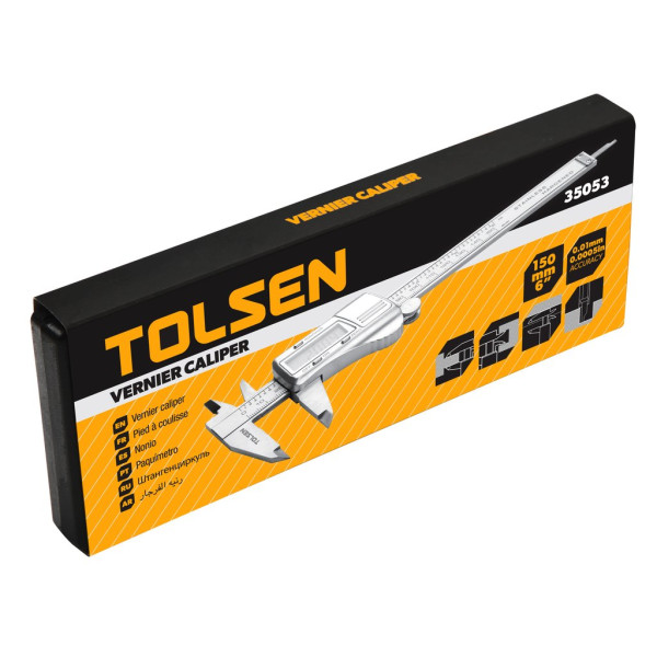 Цифровий штангенциркуль Tolsen (35053) 0.01мм (150мм) - фото №1