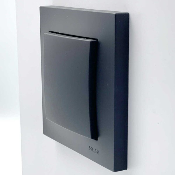 Розетка ELBI VEGA черный мат заглушка ( 510-014800-299 ) - фото №1