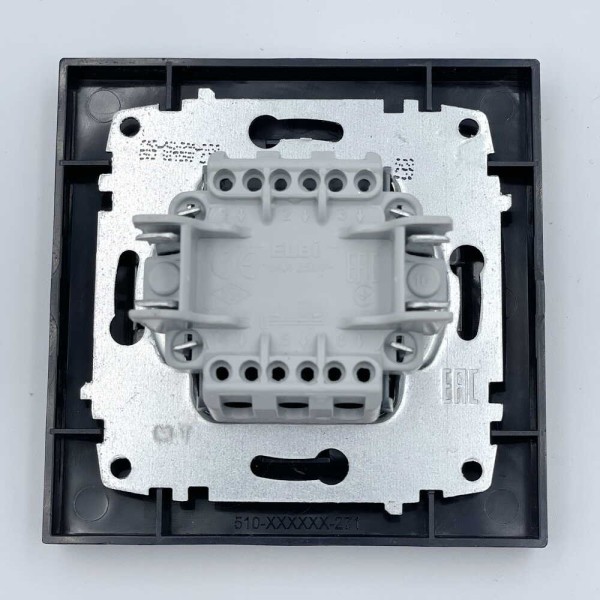 Розетка ELBI VEGA черный мат заглушка ( 510-014800-299 ) - фото №2