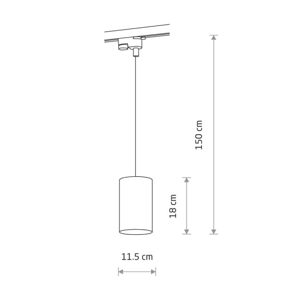 Трековий світильник Nowodvorski 8823 Profile Bit GU10, ES111 1x15W IP20 чорний - фото №1