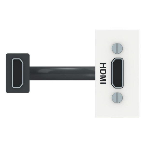 HDMI розетка Schneider Electric NU343018 1М (біла) - фото №1