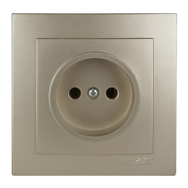 Розетка Nilson Touran золото 1-я без заземления ( 24151015 )