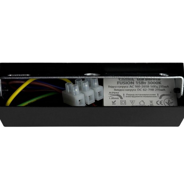 Светильник настенный Violux FUSION 15W 3000K 600Lm IP20 черный ( 551120 ) - фото №4