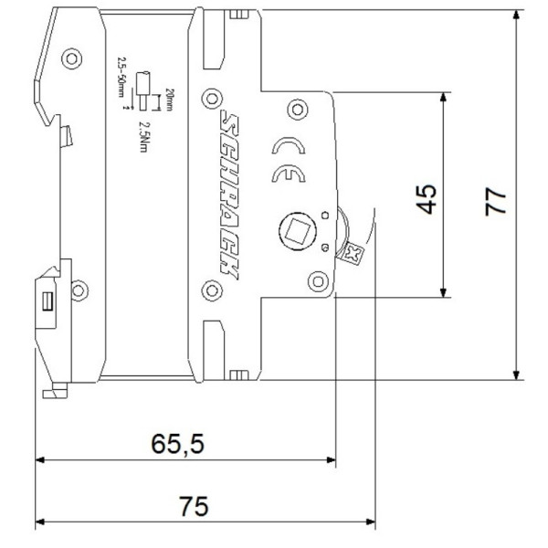 Вимикач навантаження Schrack AZ200202 100А 2P - фото №1