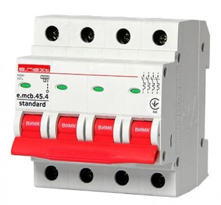 Модульный автоматический выключатель E.Next e.mcb.stand.45.4.В16 4р 16А В (s001034)