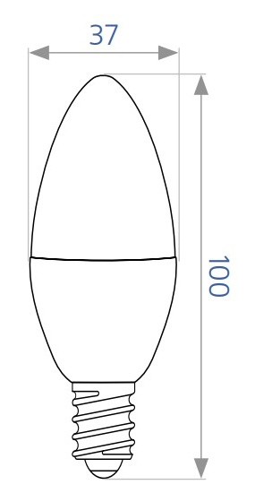 Лампа світлодіодна Delux BL37B 7Вт 2700К E14 - фото №3