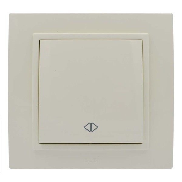 Выключатель ELBI ZENA кремовый 1кл промежуточный без рамки ( 609-010300-214 ) - фото №1