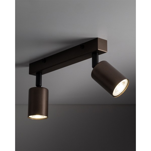 Светильник поворотный, спот TK Lighting 6180 Top GU10 2x10W IP20 коричневый - фото №1
