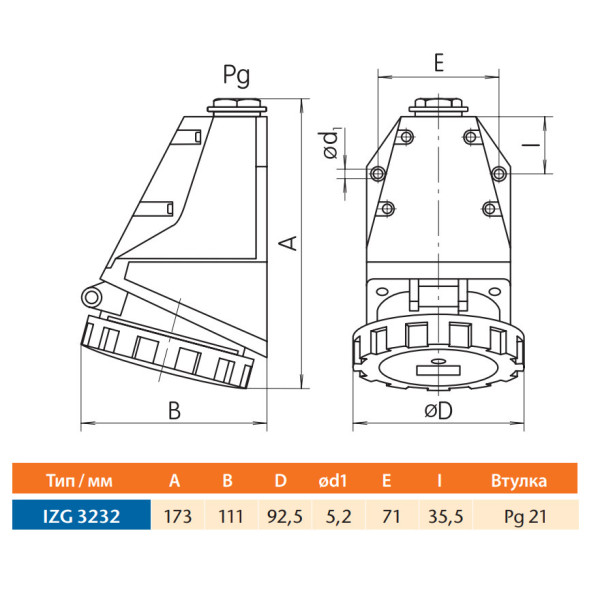 Настенный разъем Sez IZG3232 - фото №8