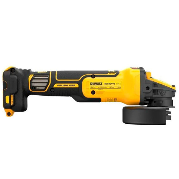 Угловая аккумуляторная бесщеточная шлифмашина DeWALT DCG409VSNT XR Li-lon 18В Ø125мм 3000-9000об/мин - фото №2