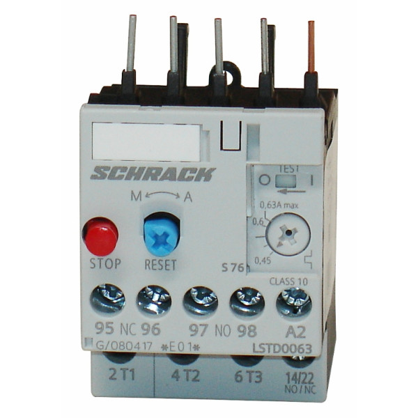 Тепловое реле Schrack LSTD0063 0,45-0,63А размер 00