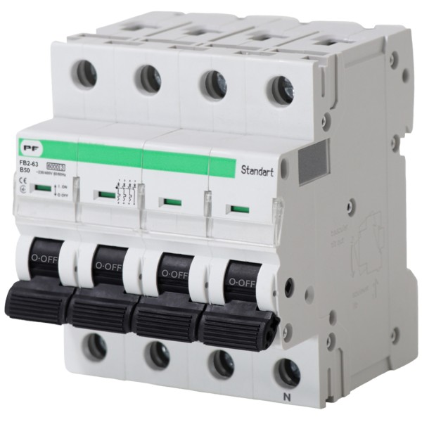 Автоматичний вимикач Promfactor STANDART FB2-63 3P+N B 50A 6кА (FB2BN4050)