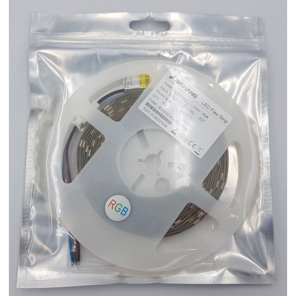 LED стрічка RISHANG 30-5050-12V-IP20 6.48W RGB 5м (RD0030AQ) - фото №6