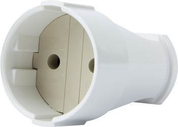 Штепсельне гніздо E.Next e.socket.001.10.white 10А без заземлення біла (p017001)
