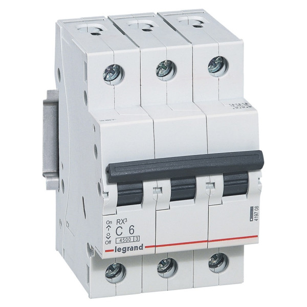 Автомат електричний RX³ 4,5кА 6А 3п C, Legrand