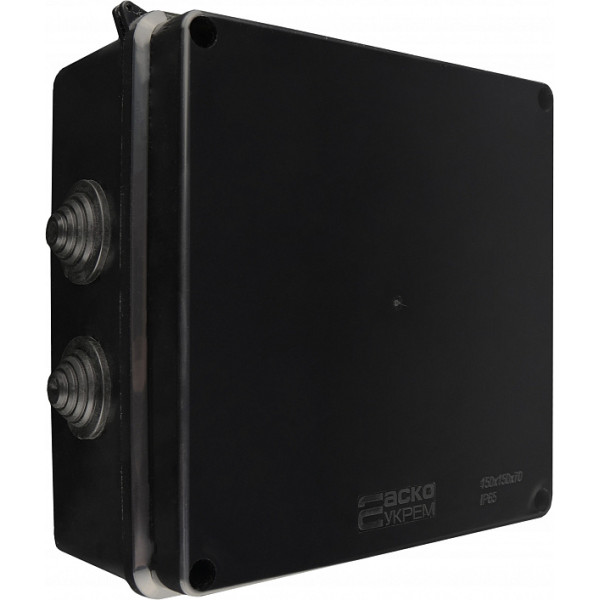 Розподільча коробка Аско-Укрем UAtmo Jet Black 150*150*70