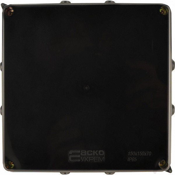 Розподільча коробка Аско-Укрем UAtmo Jet Black 150*150*70 - фото №2