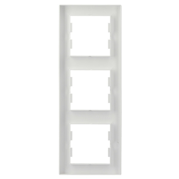 Рамка 3-местная вертикальная белая Asfora, EPH5810321 - фото №4