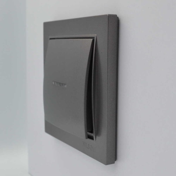 Вимикач Nilson Thor антрацит 1кл з підсвіткою ( 27161002 ) - фото №2