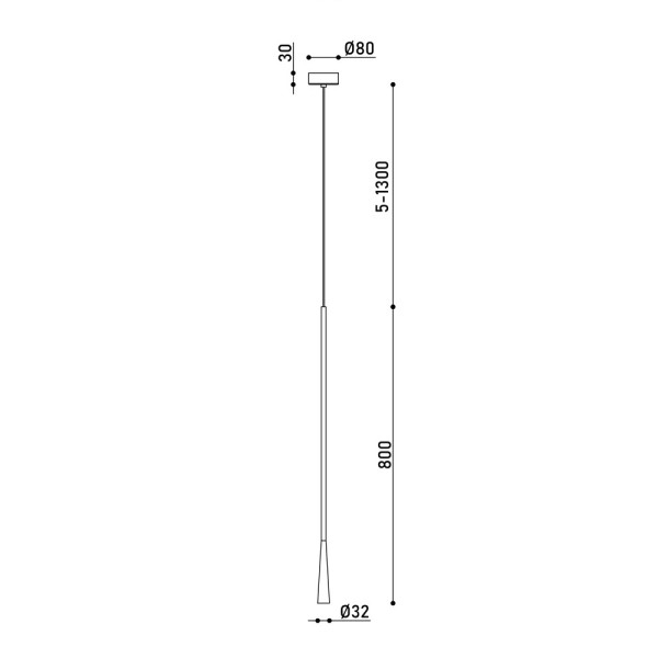 Підвісний світильник, люстра Kloodi PE-SURMA800 7W 3K BK LED 490Lm IP20 чорний - фото №4