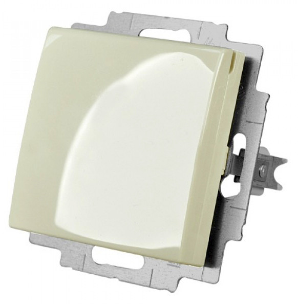 Розетка ABB Basic 55 20 EUK-92-507 с заземлением и крышкой (слоновая кость) - фото №1