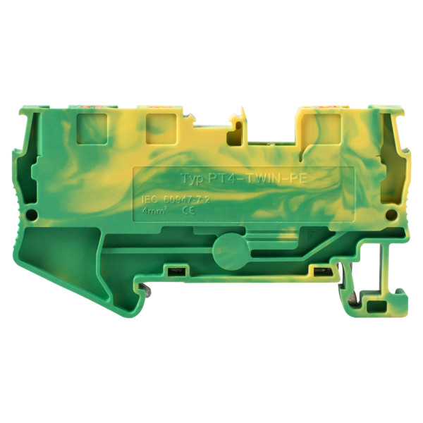 Наборная клеммная колодка заземления E.Next e.tc.z.din.spring.4.1-2 на DIN-рейке 3 контакта (s070018) - фото №1