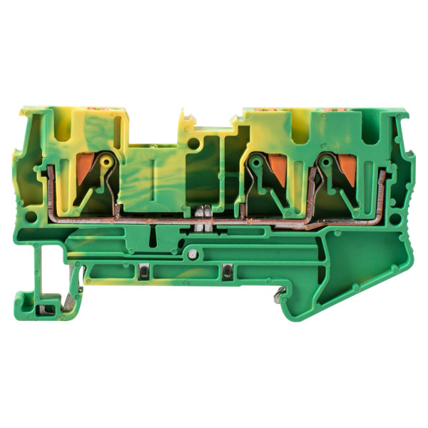 Наборная клеммная колодка заземления E.Next e.tc.z.din.spring.4.1-2 на DIN-рейке 3 контакта (s070018) - фото №2