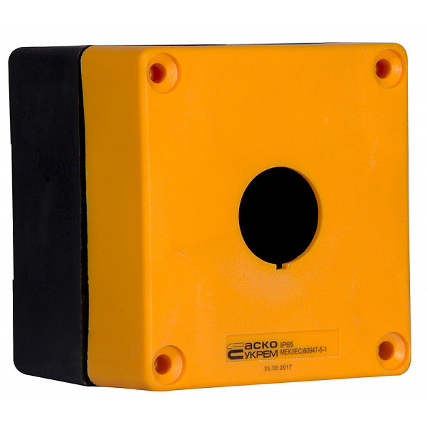 1-місний корпус Аско-Укрем HJ9-1 жовтий (A0140020034) - фото №4